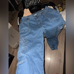 Fashion nova cargo jean joggers size 2XL